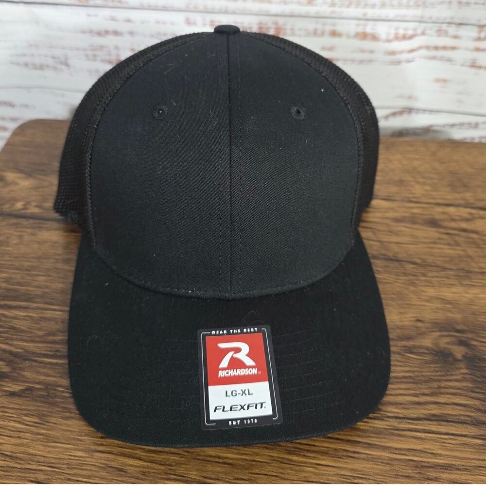 Richardson Black Baseball Hat Large/Xlarge